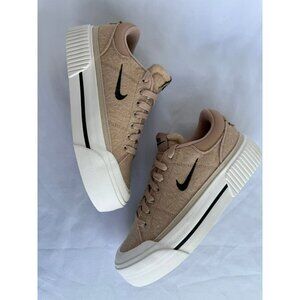 6.5 WOMEN'S NIKE COURT LEGACY LIFT HEMP SANDRIFT BLACK FZ2606-200 SNEAKERS